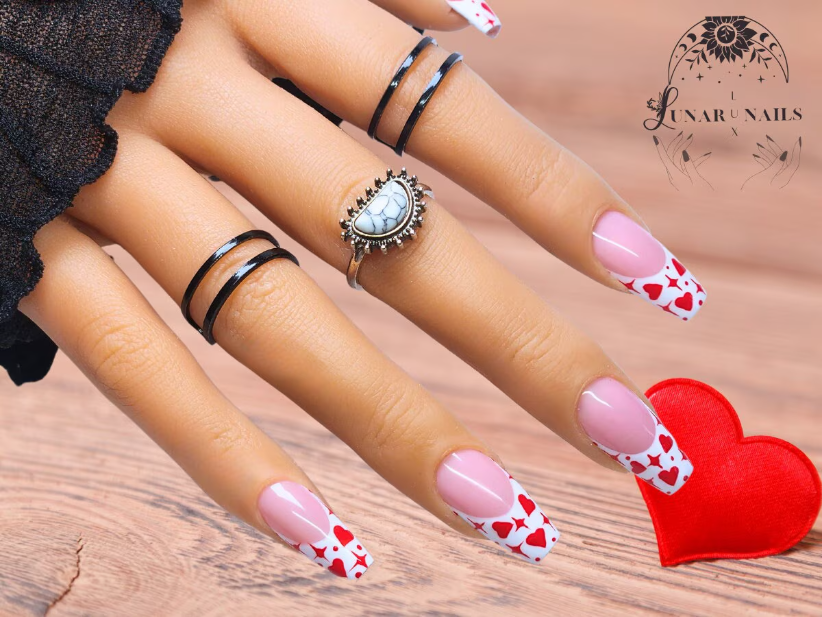 simple valentines nails